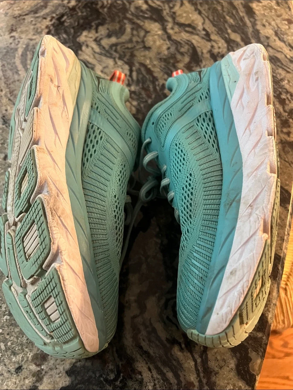 Hoka One One Women's Light Teal Athletic Running Shoes